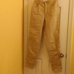 Armani Jeans Pin-stripped cotton khaki color size 2 100% cotton